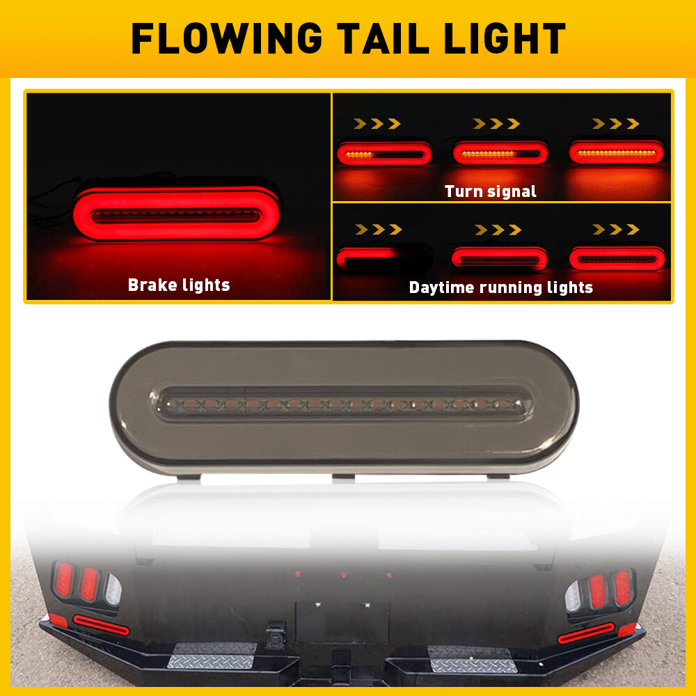 Flowing Red LED Truck Light Bar for Stop Tail Turn Signals Sealed