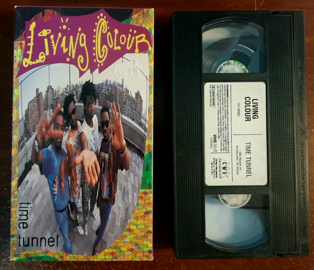 LIVING COLOUR TIME TUNNEL DOCUMENTARY VHS MUSIC VIDEO TAPE 1990