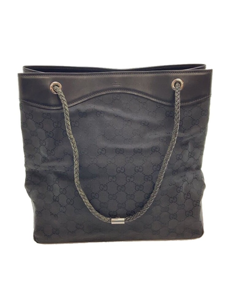 GUCCI GG Monogram Canvas Black Tote Bag from Japan
