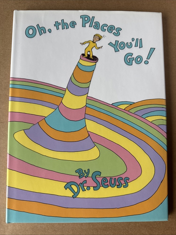 Oh, the Places You'll Go! By Dr. Seuss (Hardcover) Dust Jacket VGC Free US Ship