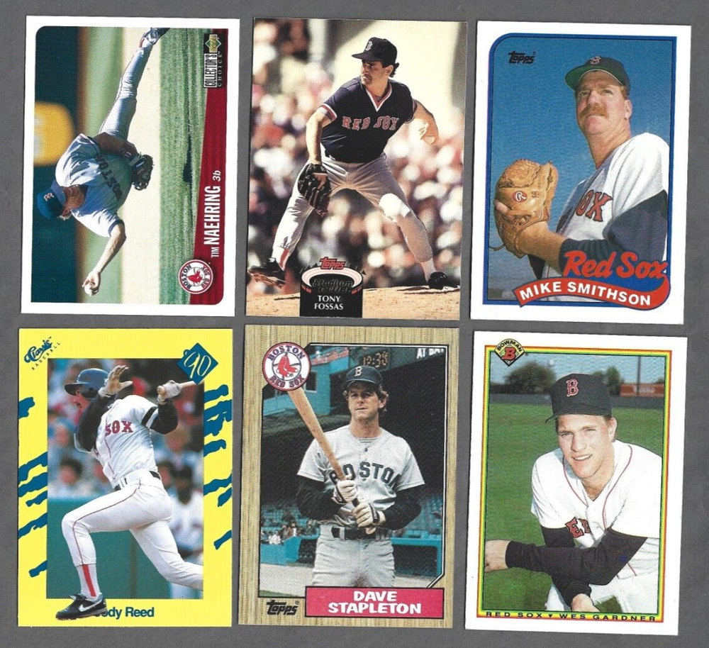 Boston Red Sox Lot of 6 Mixed Commons Ex