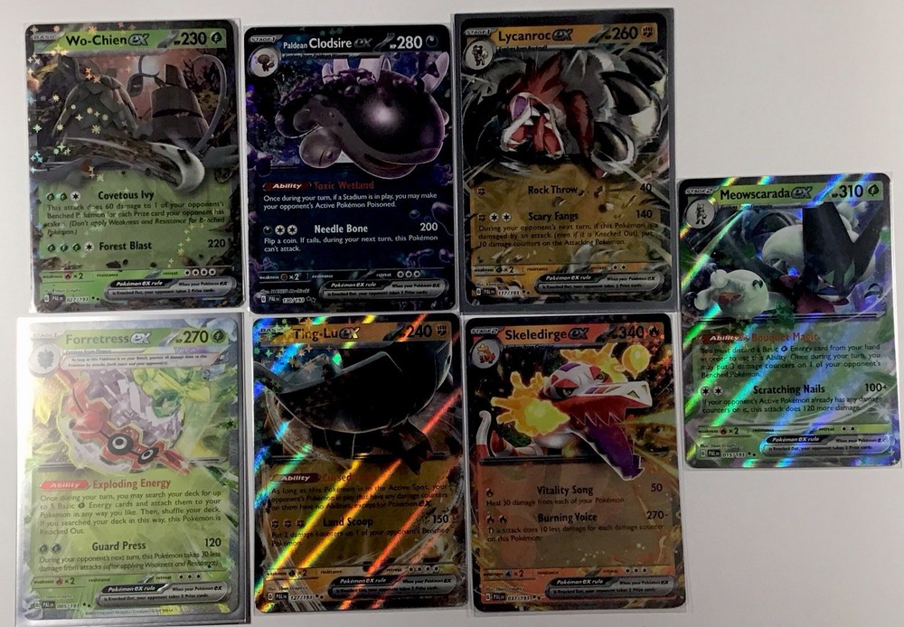 7 Pokemon Cards Mix Lot - Paldea Evolved Collection