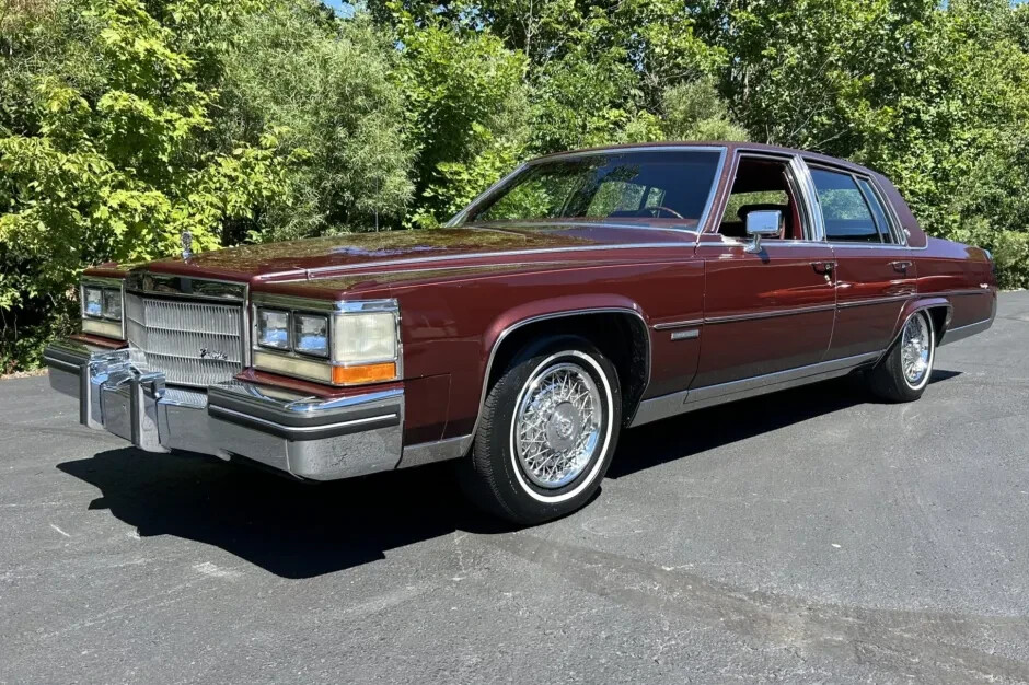1983 Cadillac Fleetwood Brougham Sedan Burgundy Luxury Car 24x36 Poster