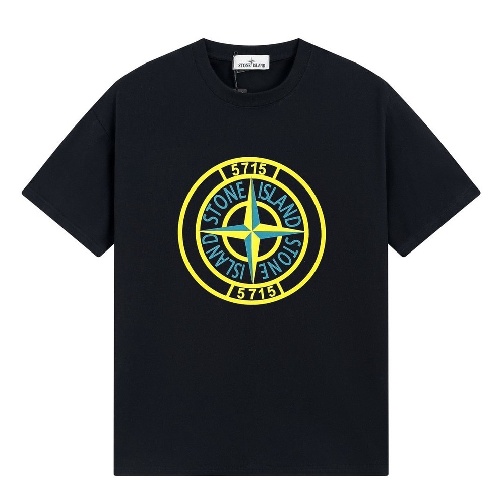 Italian Stone Island tee shirt Mens Black /white