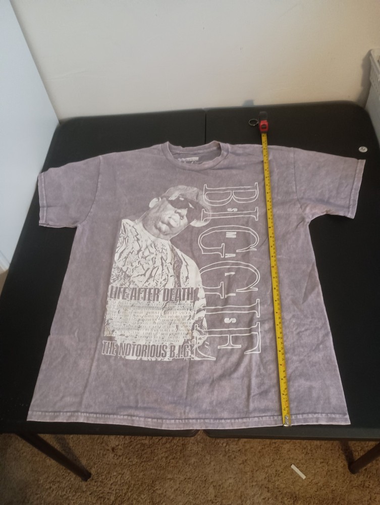 The Notorious BIG Shirt Mens Lg Purple Life After Death Rap Hip Hop Graphic