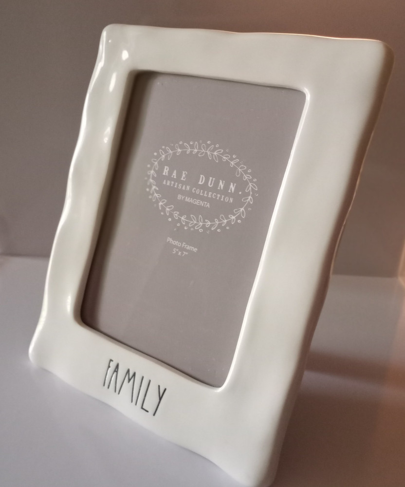 Rae Dunn Artisan Collection By Magenta FAMILY Ceramic Photo Picture Frame LL 5x7