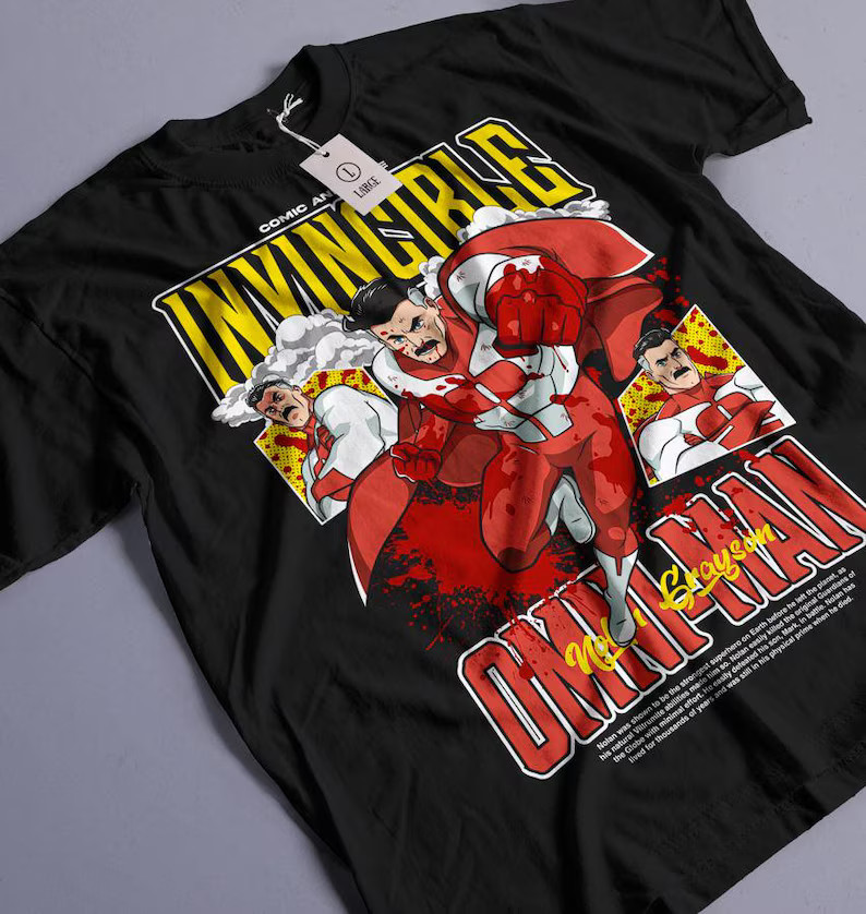 Comic Invincible Clash Of Super Heroes Half Omni Man Anime Unisex T-Shirt