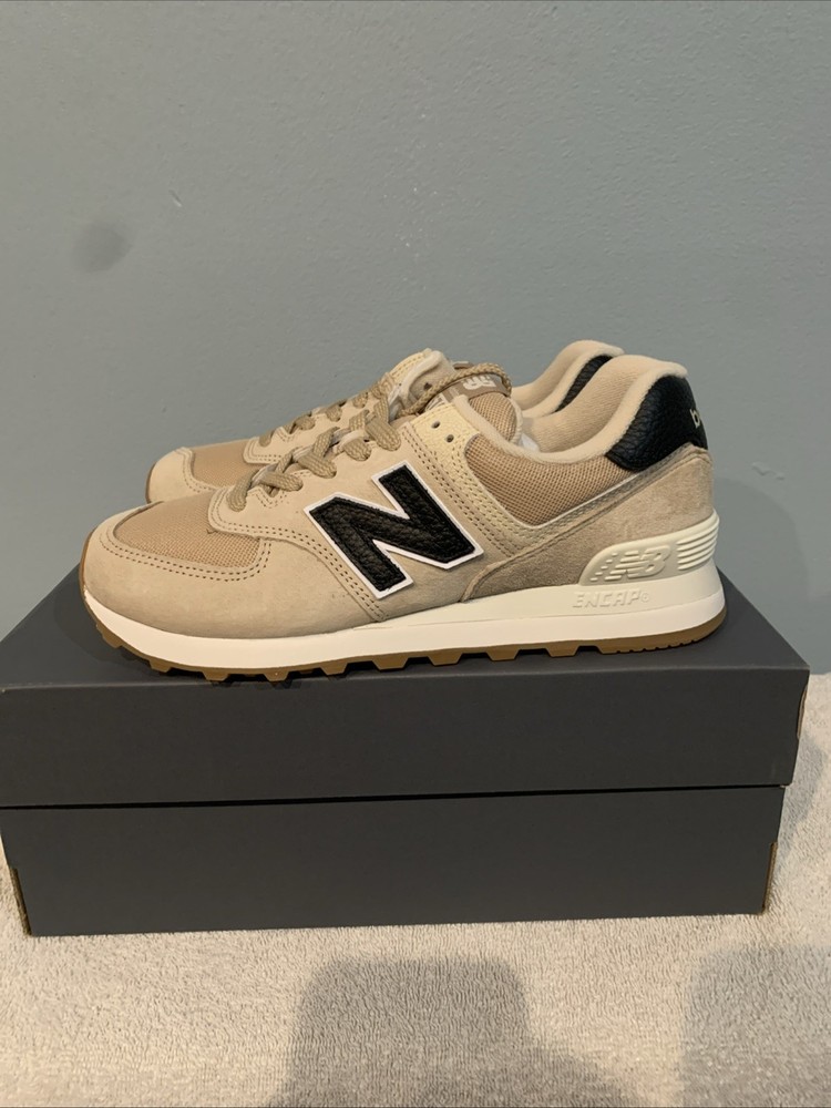 New Balance 574 Incense Black/Beige Size 7.5 D