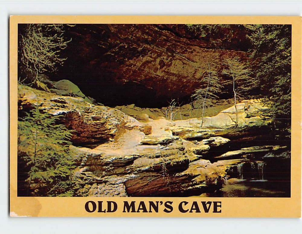 Postcard Old Man's Cave Logan Ohio USA
