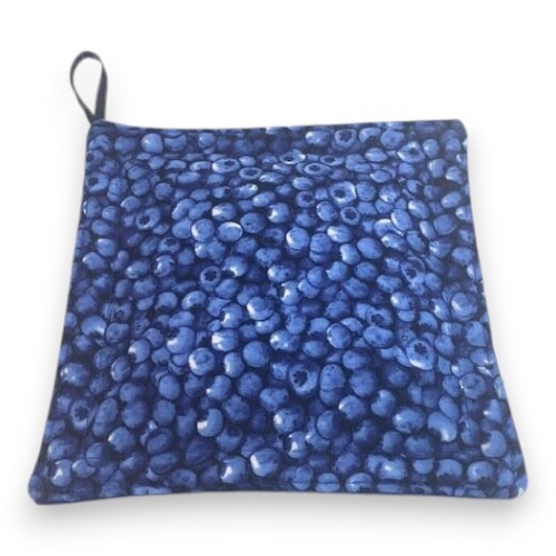 Balsam Scented Filled Blueberries Kitchen Trivet Fabric 8x8″