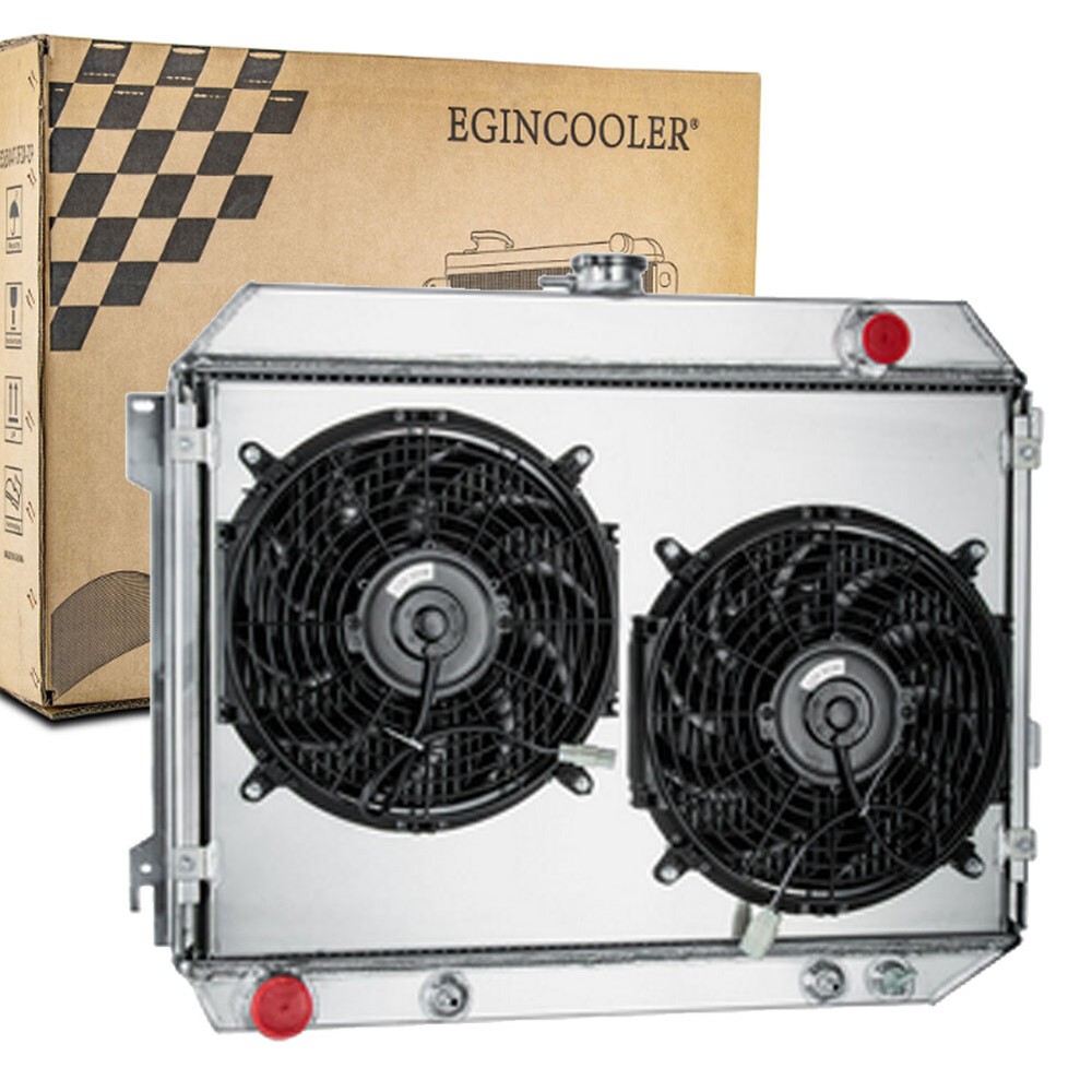 3-Core Radiator+Shroud Fan Fits 1970-1974 Dodge Challenger Charger/Plymouth 5.9L
