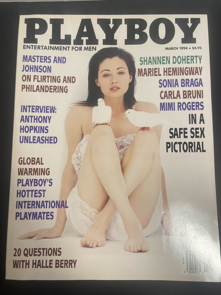 Playboy Magazine March 1994 Shannen Doherty, Anthony Hopkins Interview