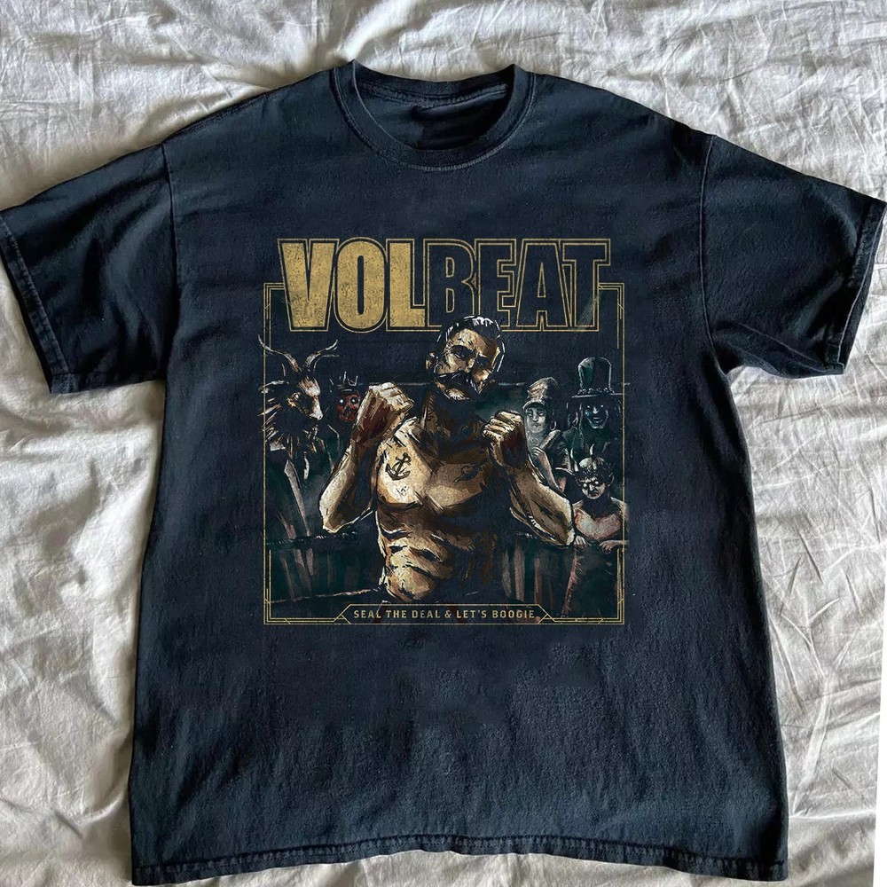 Volbeat Seal The Deal & Let's Boogie Unisex Black T-shirt Size S-5XL
