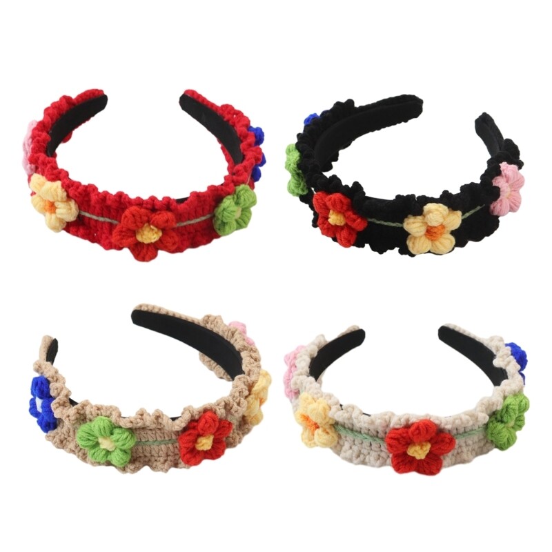 Crochet Hair Bands Photo Booth Props for Girls Party Photography Accessories