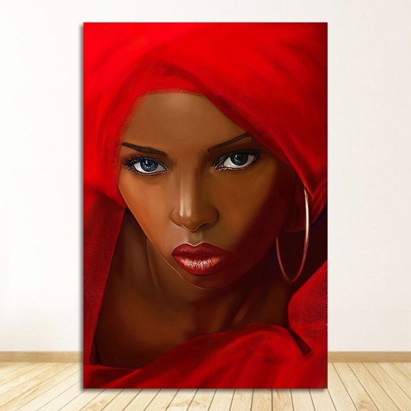 Black Woman Canvas Painting Canvas Wall Art African Woman Print Art Wall Posters