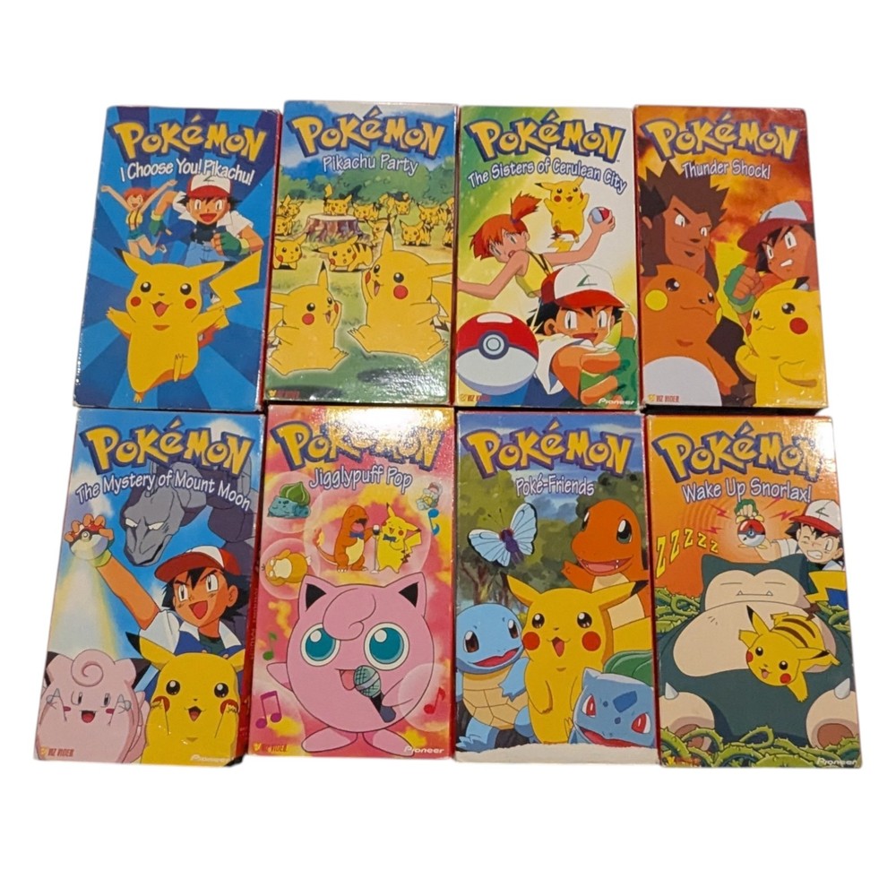 Vintage Pokemon TV Show VHS lot 8 VHS Untested