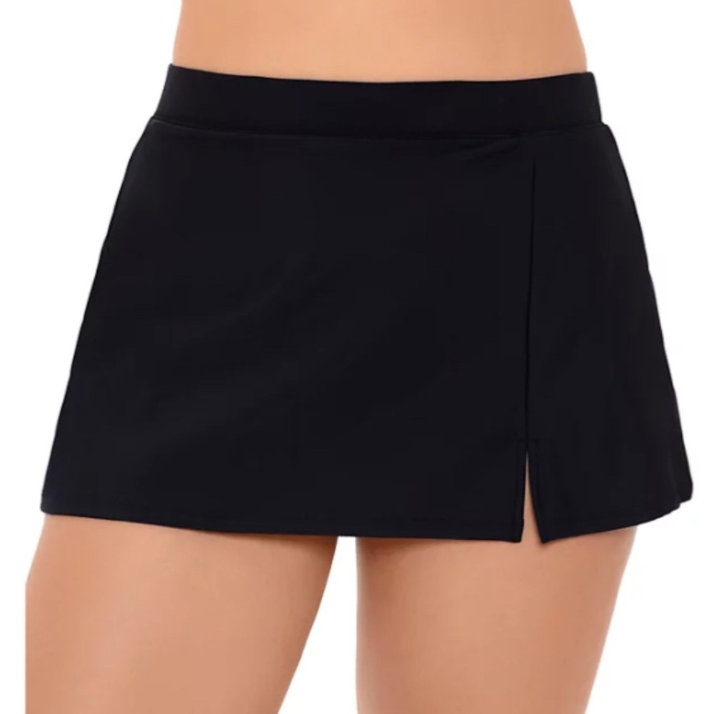 Swim Solutions Slit skirt black NWT Retail $52 - 16