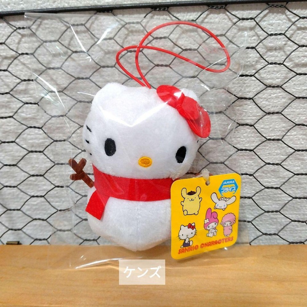 Sanrio Hello Kitty Snowman Mascot Plush Tagged Official Character Toy