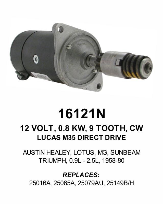 Starter Fits Austin America 1.3L/78CI L4 1962 - 1972 0985011611, SR192X 16121