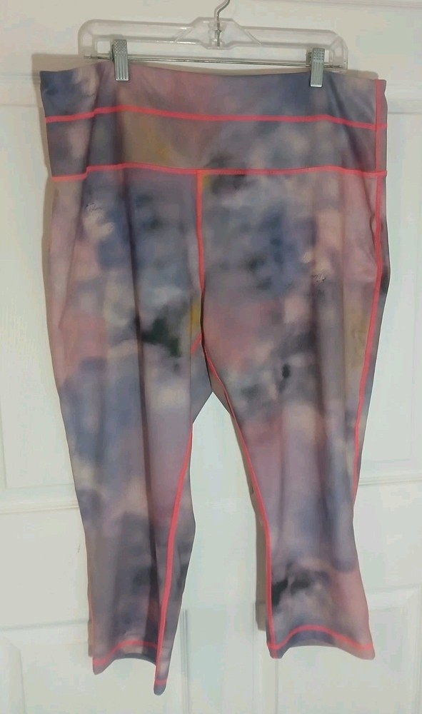 Ombré Plus Size 3X  Workout Pink And Purple Leggings