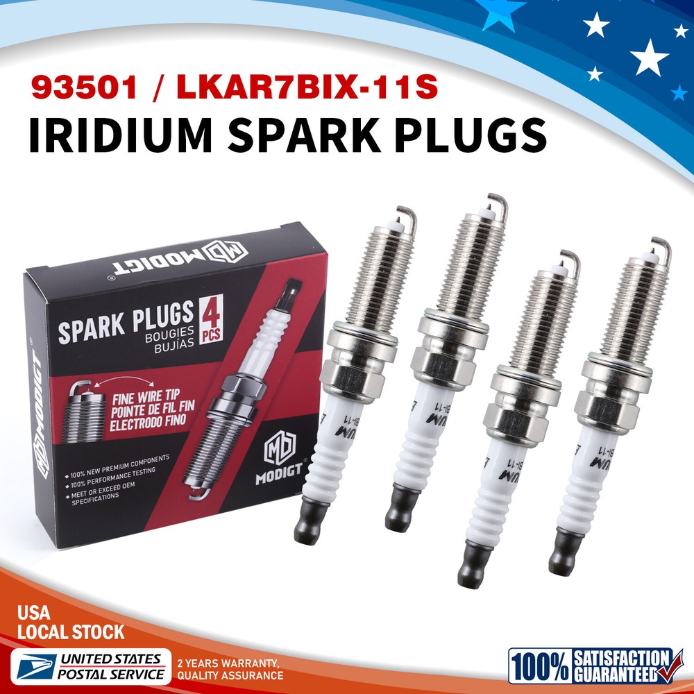 MGT 93501 4pk Iridium IX Spark Plugs LKAR7BIX-11S OEM Replacement Set