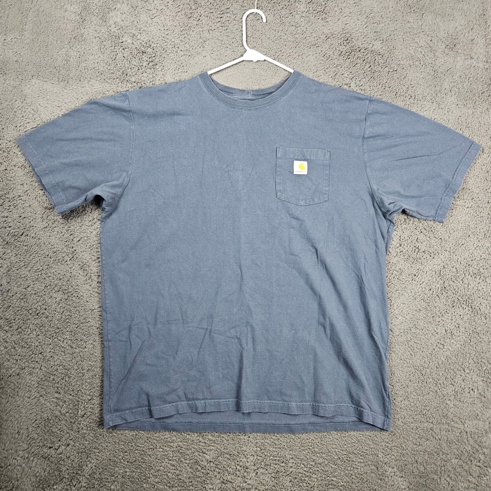 Carhartt K87 BLS Mens 2XL Tall Loose Fit Pocket T-Shirt Bluestone Cotton