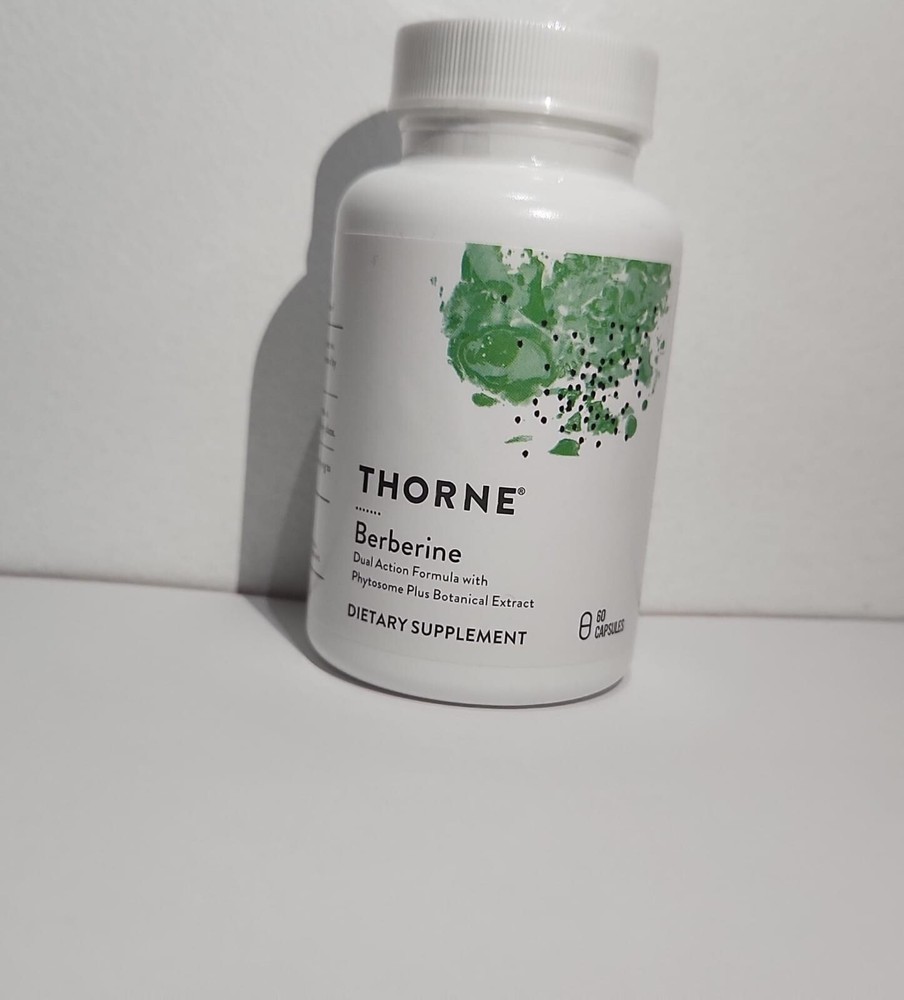 THORNE Berberine 1000mg Supplement Dual Action Formula 60 Caps - Exp 08/2026