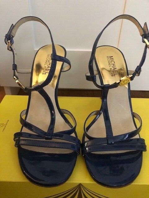 Beautiful Michael Kors navy-blue strappy heels in size 7.5. Worn once!