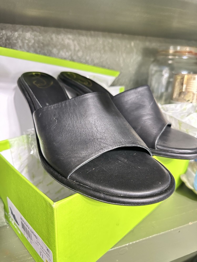 Sam Edelman Aida Black Leather Dress Sandal, Size 11 New in Box, Never Worn