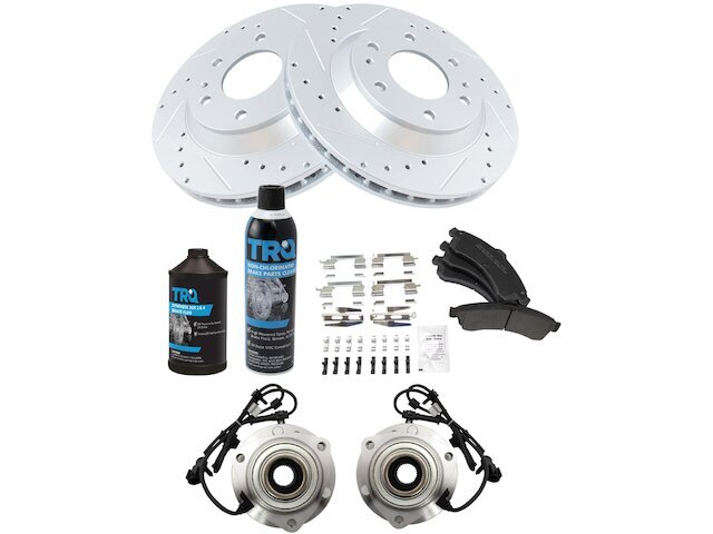 Front Brake Pad and Rotor and Wheel Hub Kit fits Trailblazer 2002-2005 35WDMS