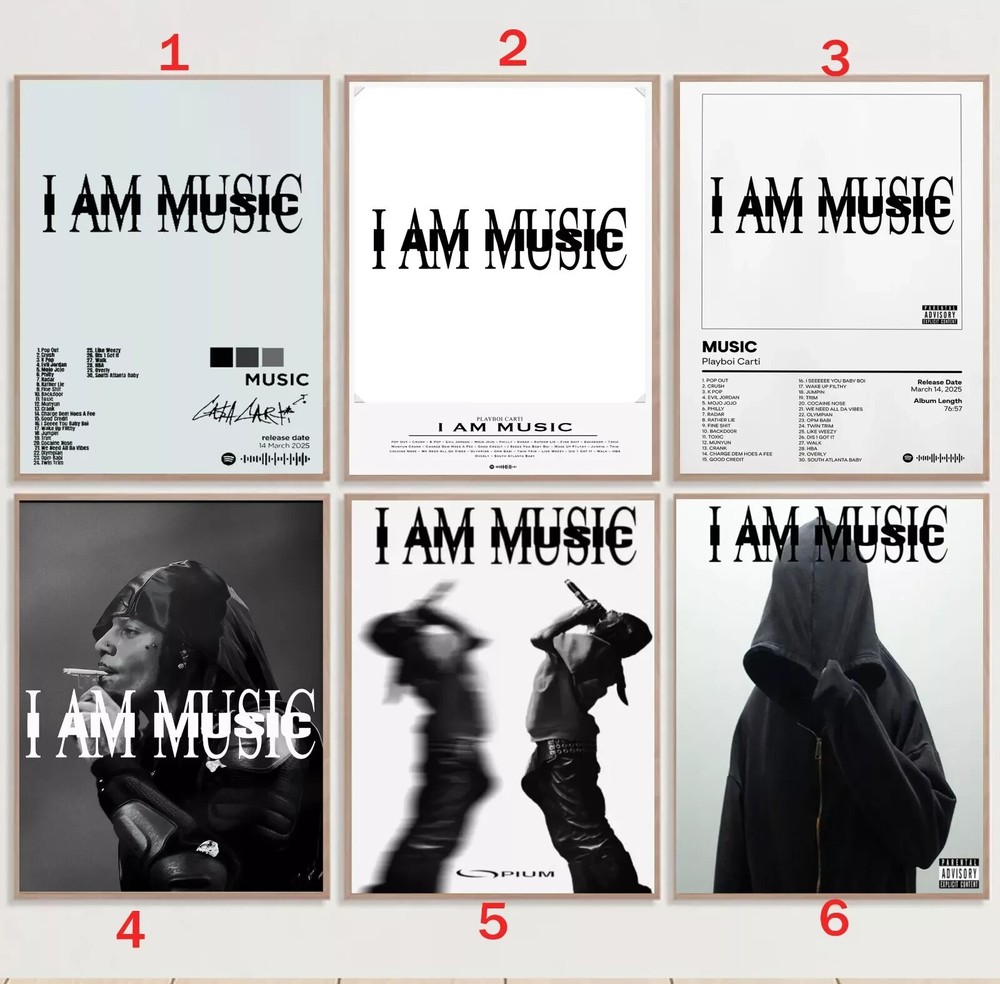 Custom Playboi Carti I Am Music 2025 Poster Wall Art Print No Frame