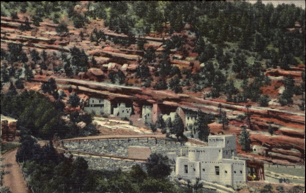 Manitou Cliff Dwellings in Phantom Cliff Canon Manitou Springs Colorado~1940s