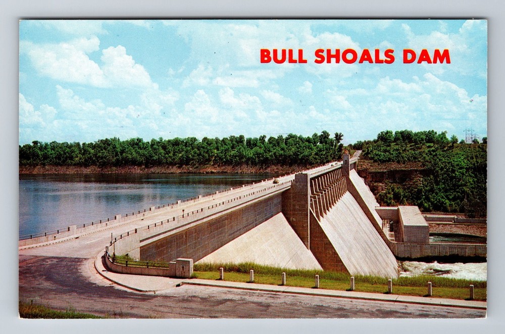 Lakeview AR-Arkansas Bull Shoals Dam White River Vintage Postcard Standard