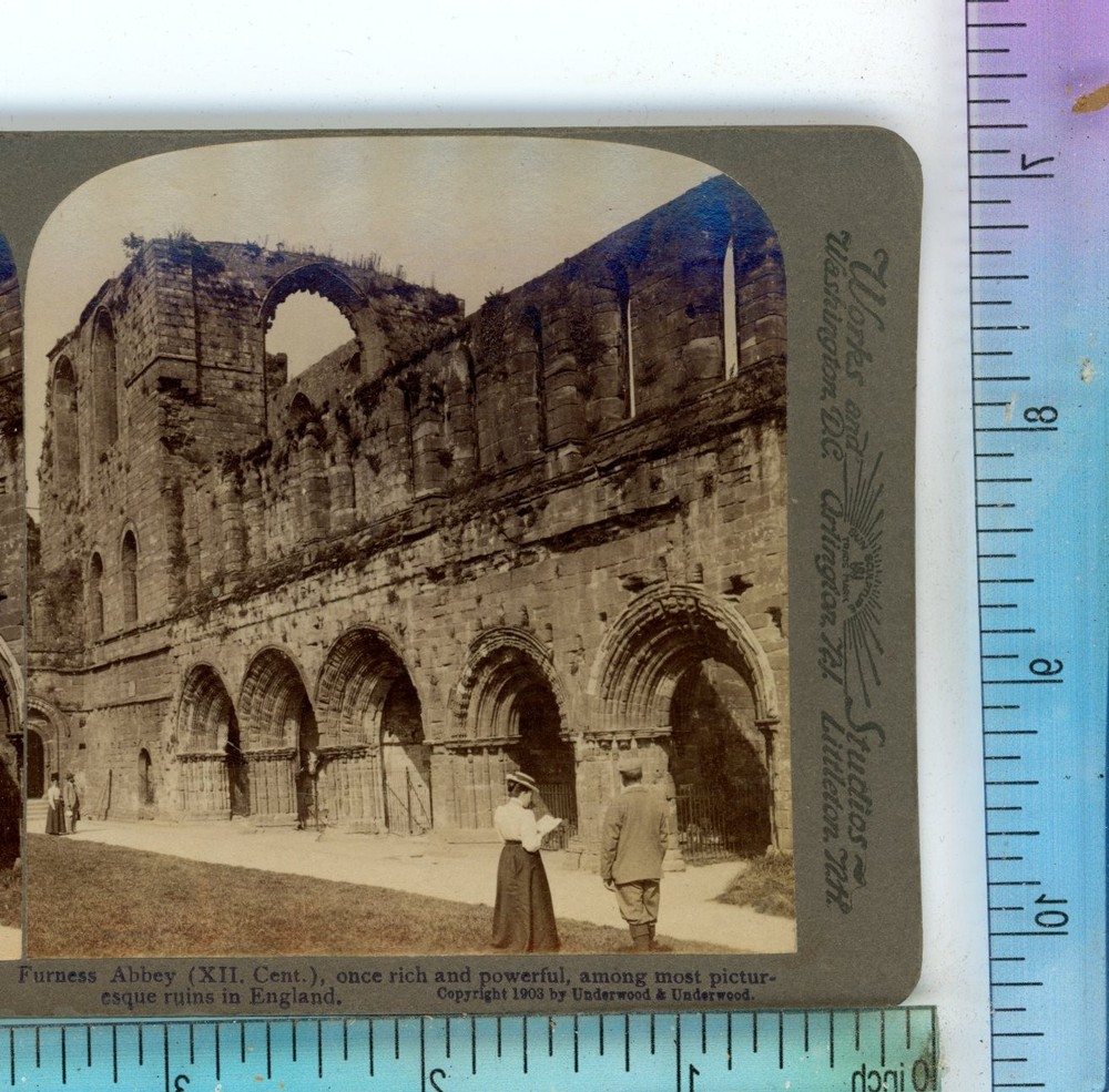 Furness Abbey Picturesque Ruins England Underwood Stereoview