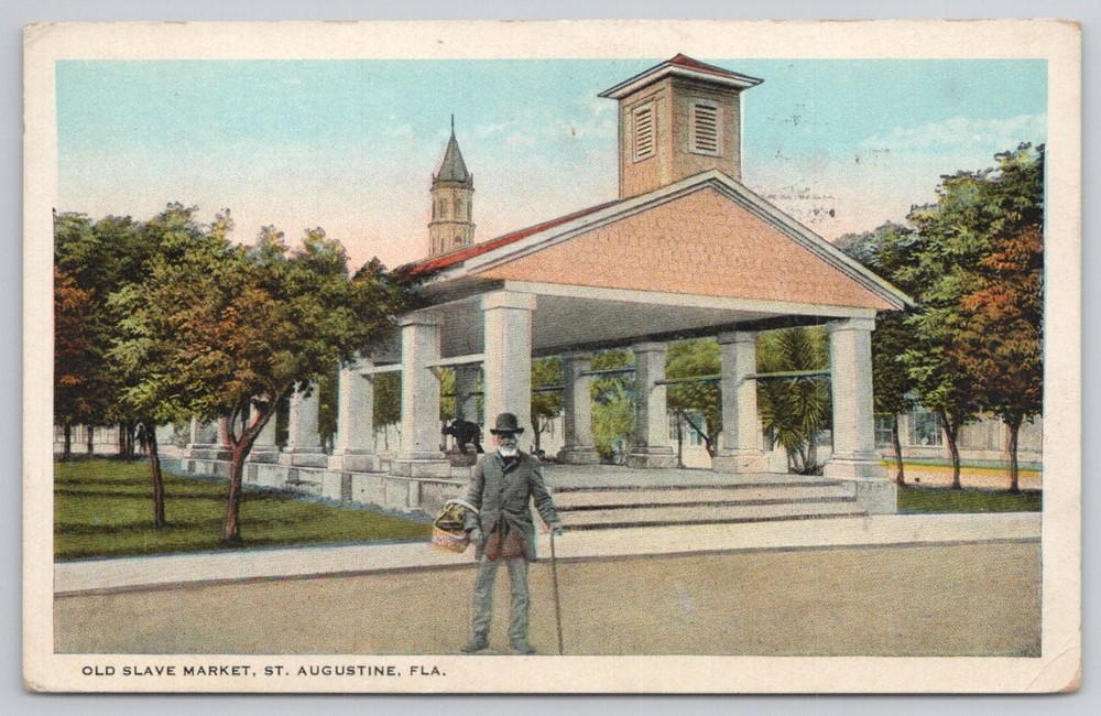 Old Slave Market St. Augustine FL Postcard 1913 W.J. Harris Co. Florida History