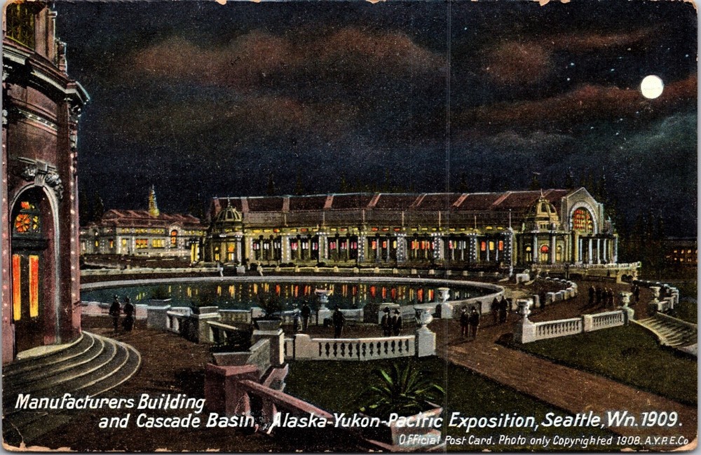 1909 Alaska Yukon Pacific Exposition Seattle Washington WA Vintage Postcard 11O