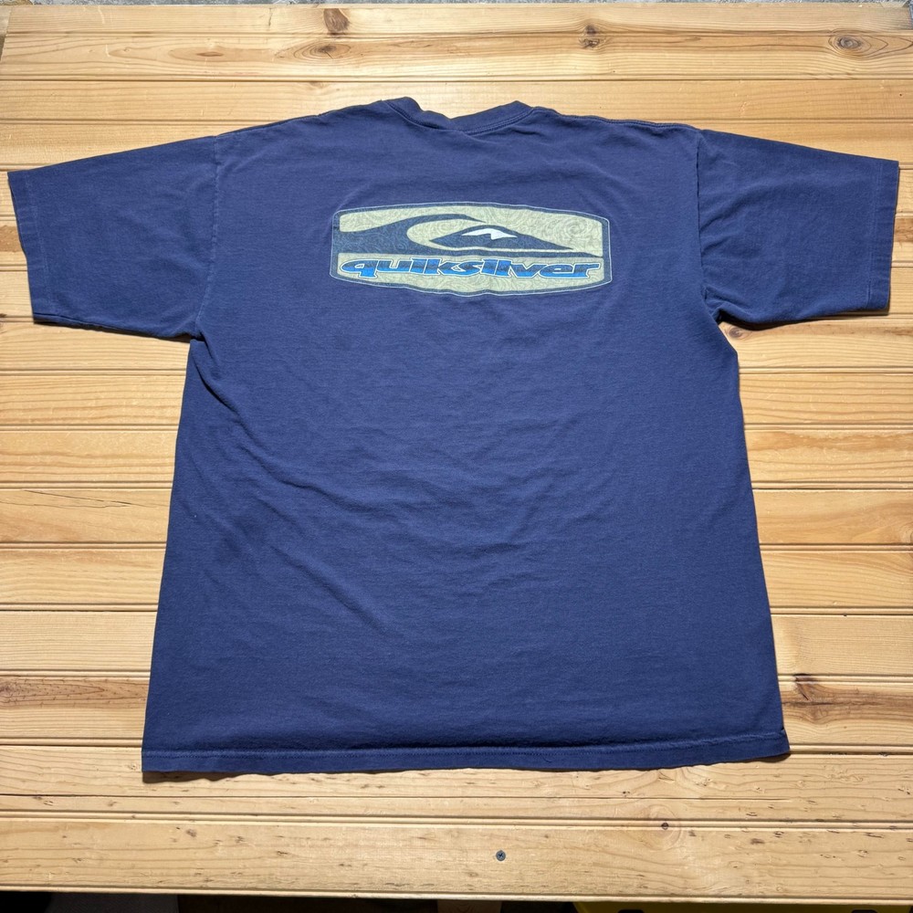 Vintage 90s Quiksilver Surf Skate Mountain Wave Streetwear Graphic T-Shirt - XL