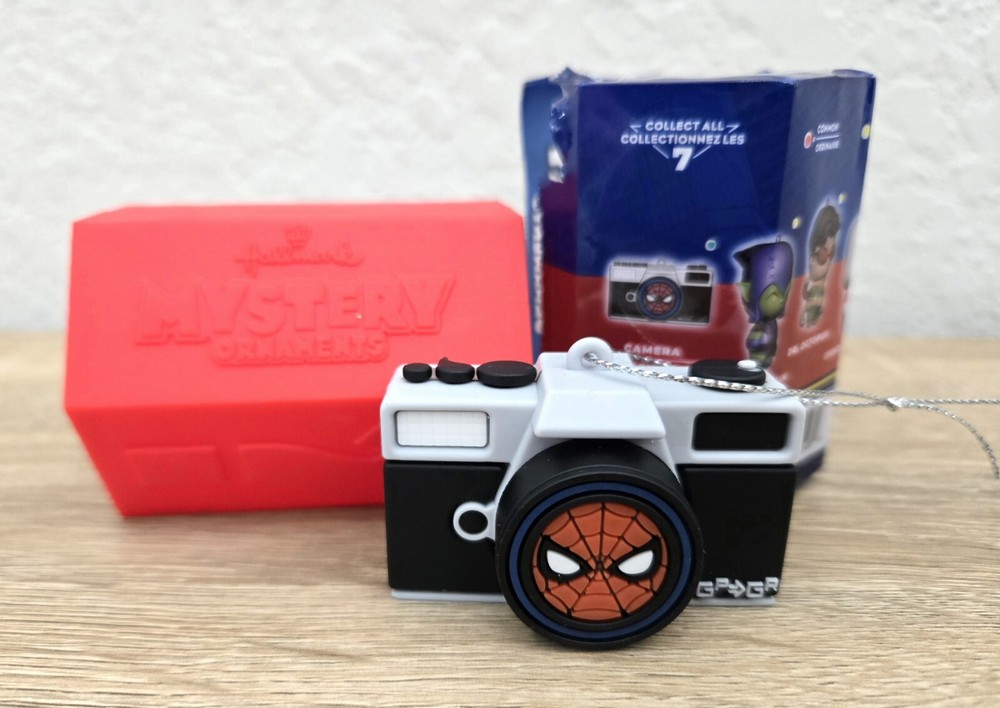 Hallmark Mystery Ornaments Marvel Spider-Man CAMERA (SUPER RARE)