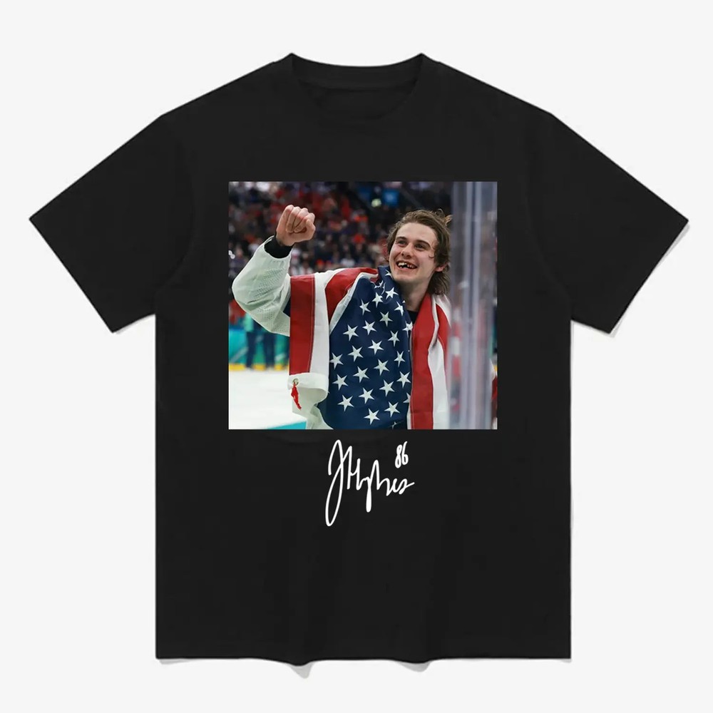 Jack Hughes Golden Goal Shirt, Team USA inspired graphic Tshirt