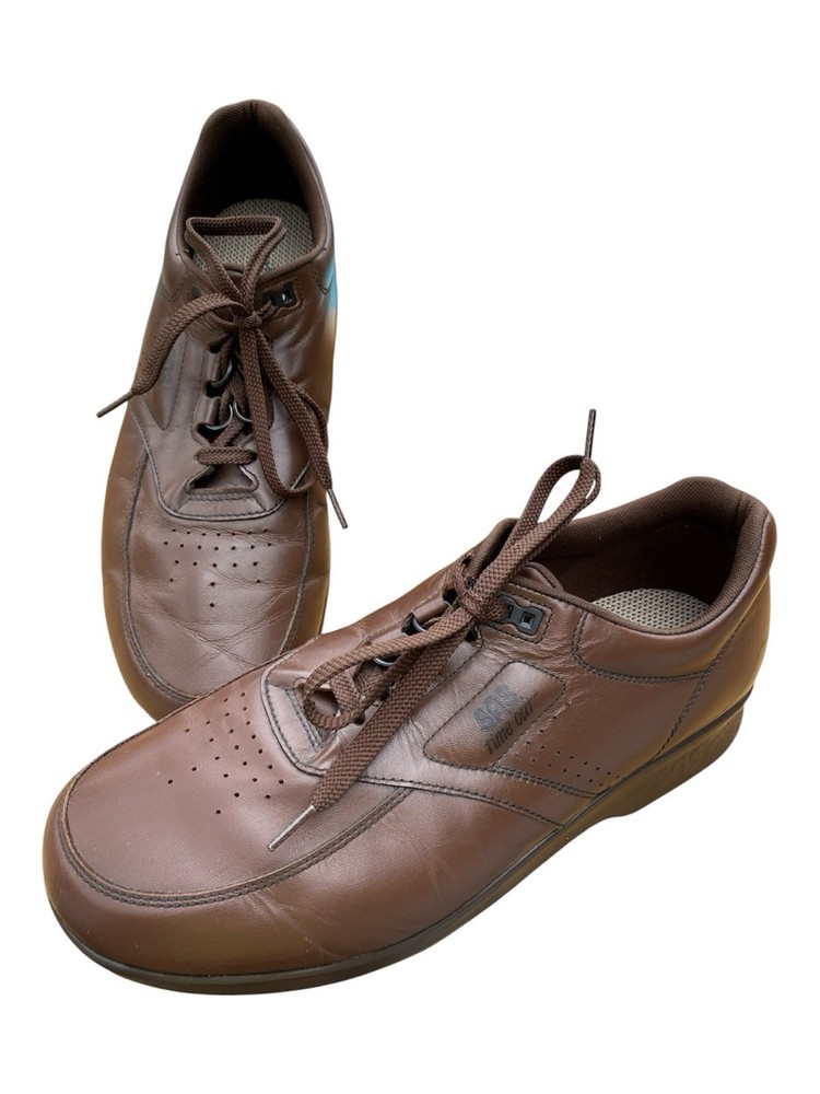 SAS Time Out Men’s 10.5N Brown Leather Walking Shoes Comfort Lace Up USA
