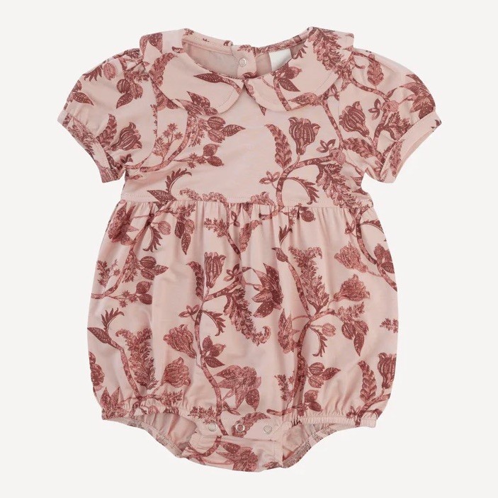 NIB Kate Quinn 2T Modal Short Puff Sleeve Peter Pan Bubble Villa Floral Batik