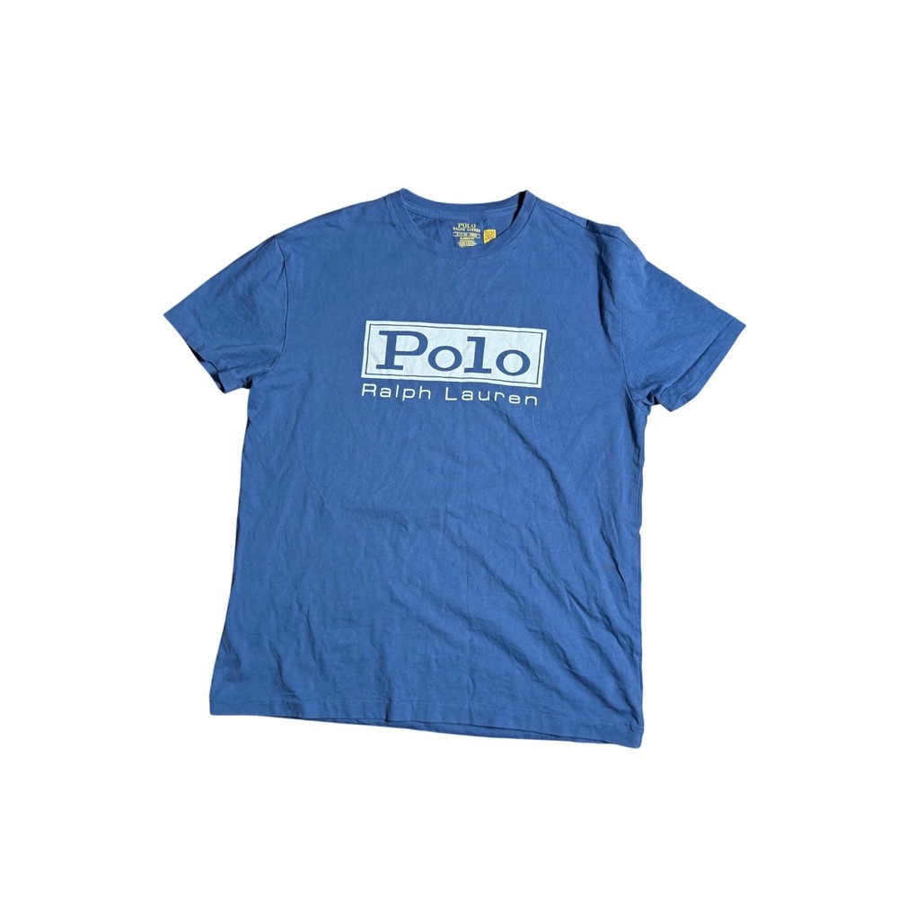 Polo Ralph Lauren Mens Classic Fit Graphic Box Logo T-Shirt Blue Small