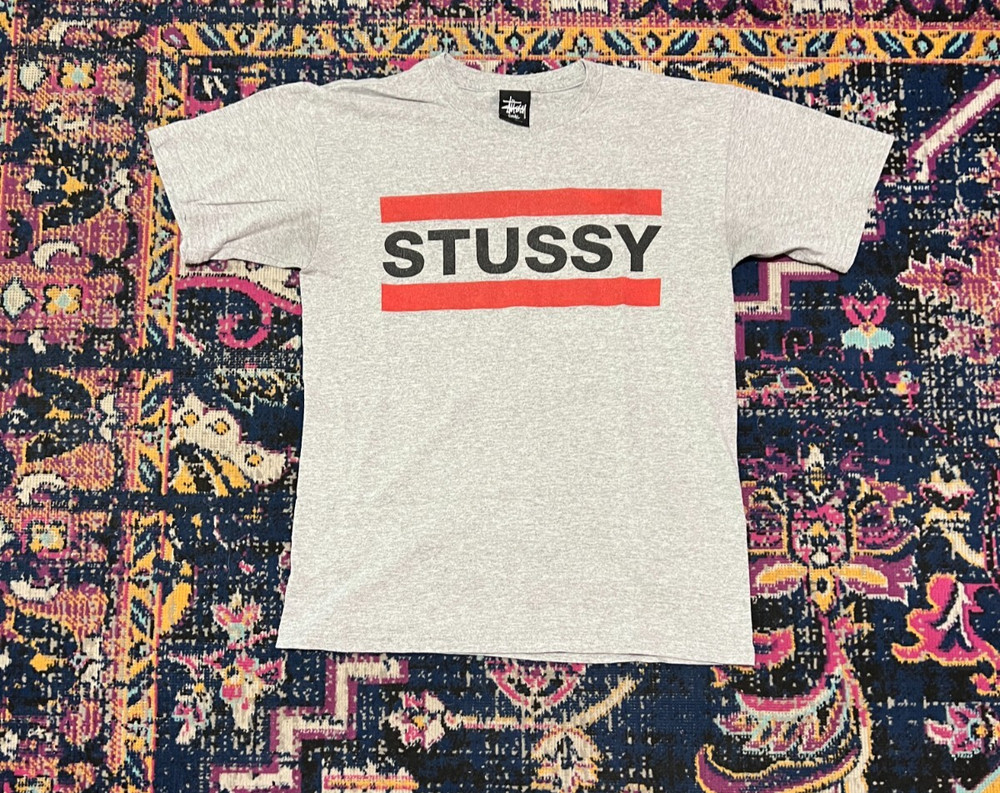Stussy Shirt Women’s Small Gray Surf Logo Retro 90s Surf Skate T-Shirt Vintage