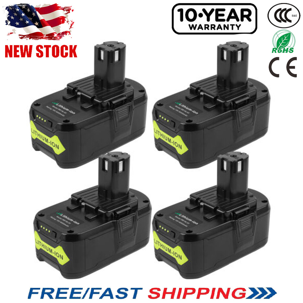 8.0Ah 18Volt For RYOBI P108 18V For One Plus High Capacity Lithium Ion Battery
