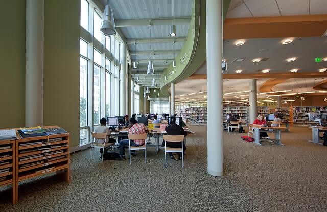 Rockville Maryland 2011 Rockville Memorial Library Interior Reading Room