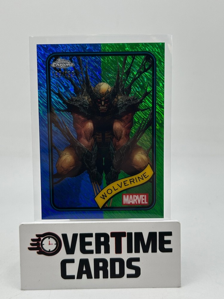 2025 Topps Chrome Marvel Wolverine Blue & Green Shimmer Refractor /199 #103