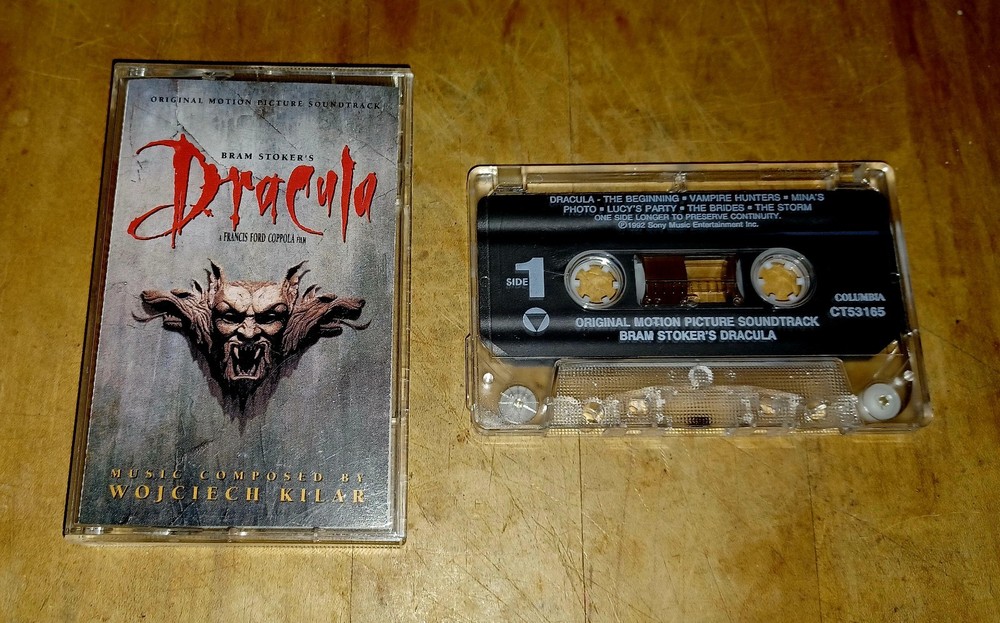 BRAM STOKERS DRACULA ORIGINAL MOVIE SOUNDTRACK VTG CASSETTE TAPE GOTH RARE 1992