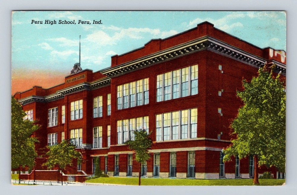 Peru IN-Indiana Peru High School Vintage Postcard