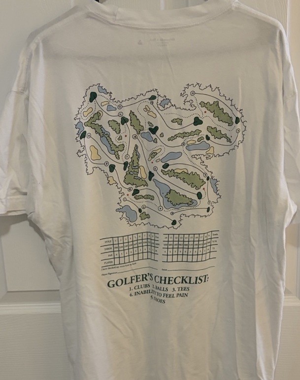 Men’s Abercrombie & Fitch Soft A&F Tee Golf Graphic White Oversized Size L