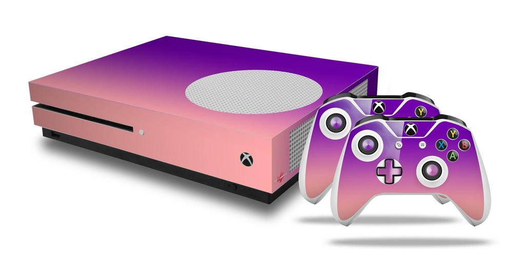 Skin XBOX One S Console Controller Smooth Fades Pink Purple
